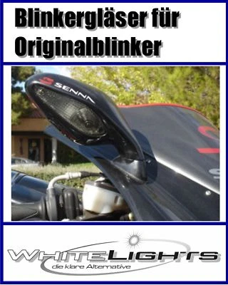 Black Front Indicator Glasses Mv Agusta F4 1000 To 2008 Smoked Signal Lenses - Image 1 of 2