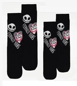 NUEVO Juego de calcetines a juego Disney PESADILLA ANTES DE NAVIDAD Jack & Sally His & Hers - Imagen 1 de 1