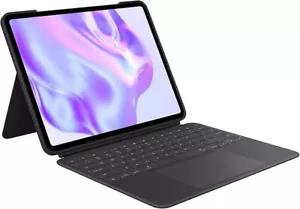 Logitech Combo Touch Keyboard Case for Apple iPad Air 4th Gen. -Midnight Black - Picture 1 of 4