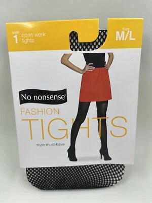 Medias de trabajo abiertas de red negra No Nonsense Fashion talla M/L Foto 1 de 3