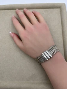 Milor Italy 10 Strang Quadrat Schlangenkette - Sterling Silber 925 Armband - Größe 7 - Bild 1 von 15