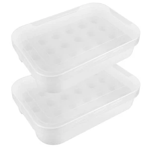 2 Stück Eier-Aufbewahrungsbox, Kühlschrank, schärfer, Eierschutzbox, 24 Eier, - Bild 1 von 12