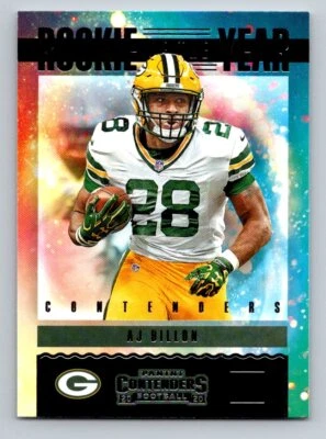 2020 Panini Contenders #RY-AJD A.J. Dillon Rookie of the Year Contenders - Image 1 of 2