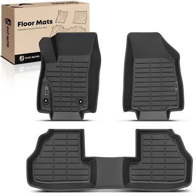 Black Floor Mats Liners for Buick Encore 2013 2014 2015 2016-2022 Front & Rear - Image 1 of 4