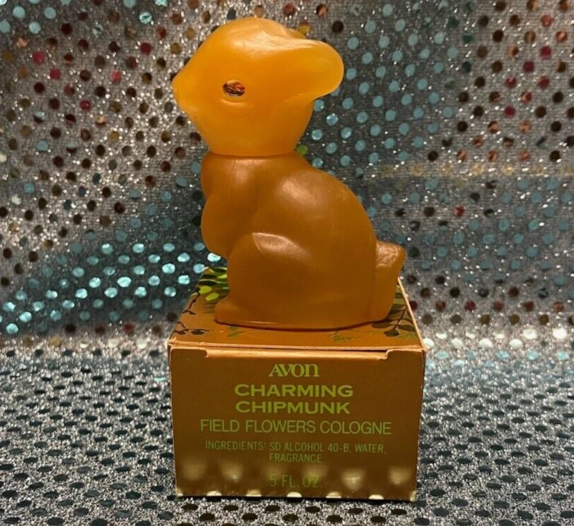 Avon Field Flowers Cologne .5oz ~ Charming Chimpmunk DeCanter ~ NOS - Image 1 of 1