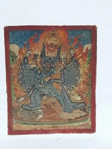 Tsakli: Vajrabhairava mineral molido gouache Tangka - Imagen 1 de 5