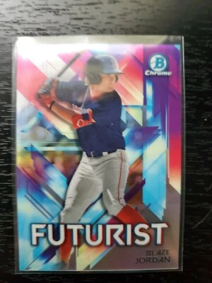 2021 Bowman Futurist Chrome Base #FUT-BJ Blaze Jordan - Boston Red Sox - Image 1 of 2