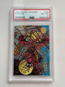 1994 Fleer Marvel Universe Series V Super-Villains Carnage #125 PSA 8 - Bild 1 von 2