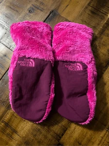 The North Face Girl Pink Denali Thermal Mitt Size Medium - Picture 1 of 5