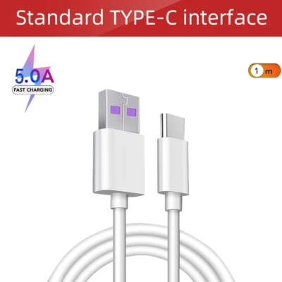 Type C USB Fast Charging Data Sync Cable Lead 5A Charging Cord Rapid Charger 1M - Image 1 of 4