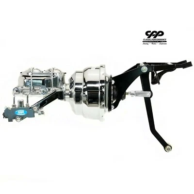 1955-59 Chevy/Gmc Truck Chrome Firewall Mount Power Brake Booster Disc / Disc - Image 1 of 4