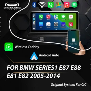 10.25" WIRELESS CARPLAY ANDROID AUTO CAR FOR BMW SERIES1 E87 E88 E81 E82 CIC - Picture 1 of 6