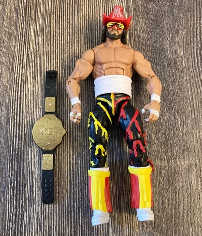 WWE MATTEL ELITE SERIES 38 MACHO MAN Randy Savage WCW Bash At The Beach w/ Belt Cover