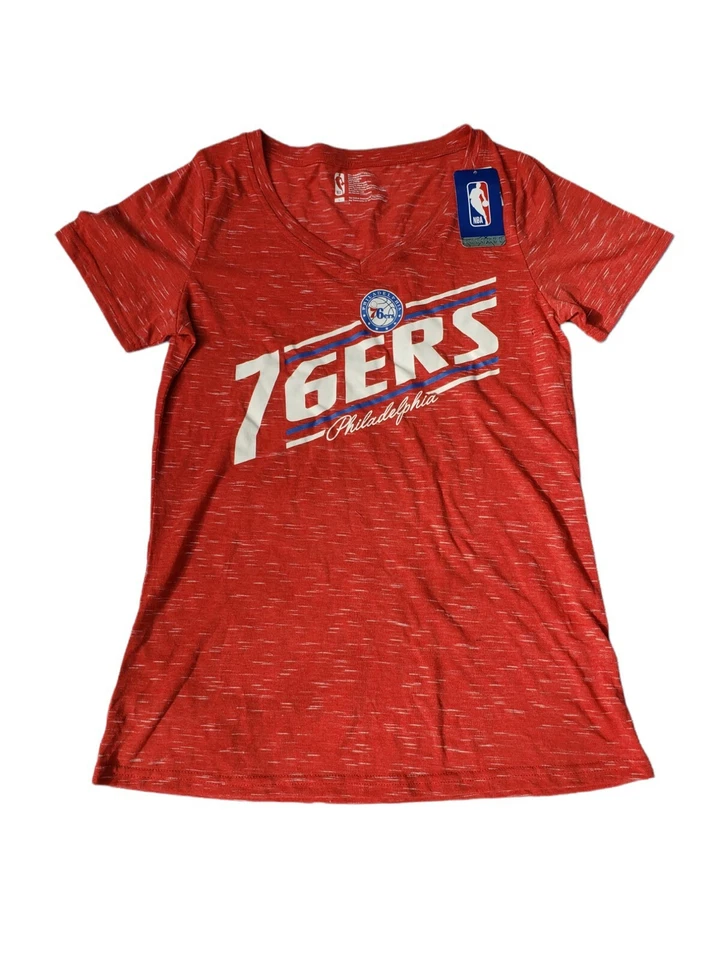 NBA Philadelphia 76ers Women's Short Sleeve V-Neck T-Shirt