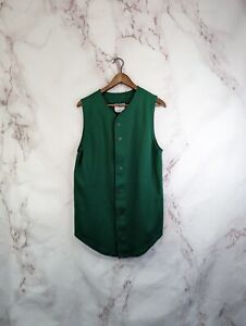 Link Zelda Costume Womens Medium Tunic Green Vest Button Shirt Top Vintage 