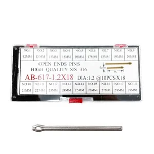 Stainless Steel Split Pins Watch Bracelet Links 1.2mm Diameter, 12mm - 29mm - Picture 1 of 1