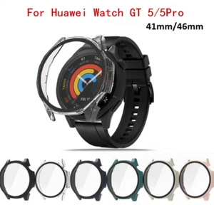 For Huawei Watch GT 5/5 Pro 46mm Case With Screen Protector,2 in 1 Hard PC Case - Zdjęcie 1 z 17