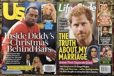 US And Life Style Magazines Dec 2024 Diddy’s Christmas Prince Harry’s Marriage - Image 1 of 3