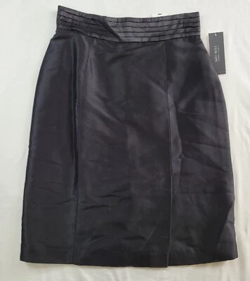 Falda Rickie Freeman Para Mujer Talla 6 Teri Jon Negra 100% Seda Lápiz NUEVAS ETIQUETAS Foto 1 de 4