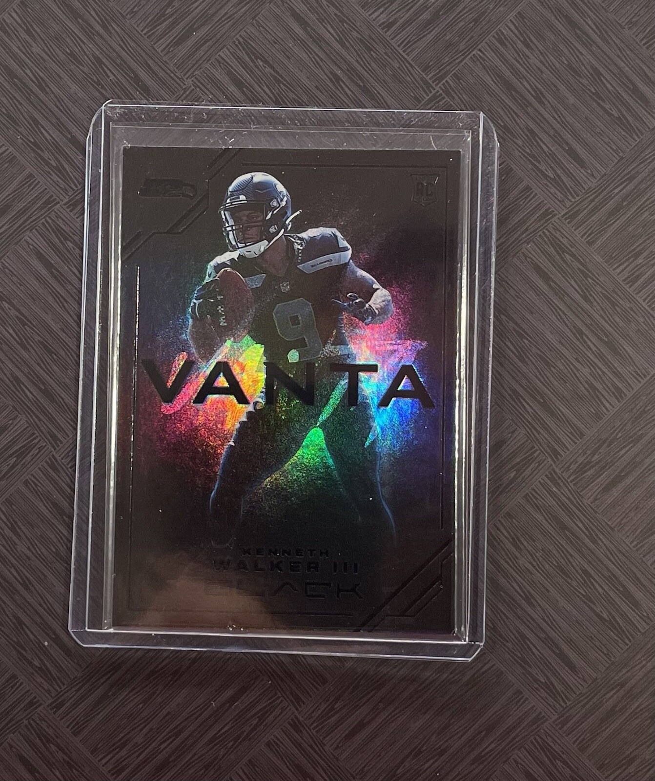 2022 Panini Black Kenneth Walker Seattle Seahawks Rookie Vanta SSP Case Hit