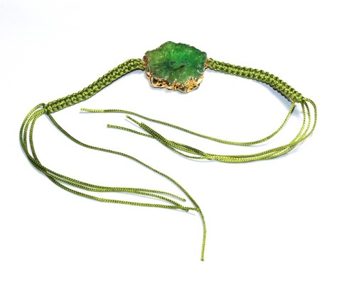 VALENTINO Top Braccialetto Gioielli Quarzo Solare Gemma Fatto a Mano Misura 8 Pollici