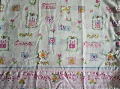 DISNEY PRETTY AS A PRINCESS TWIN FLAT SHEET - Image 1 of 4