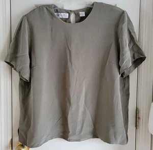 Vintage Chaus Woman Top Womens Scoop Silk Blouse Shirt - Picture 1 of 3