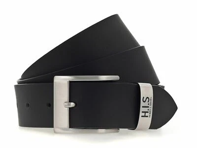 H.I.S cinturón 40mm Leather Belt W80 Black - Imagen 1 de 2