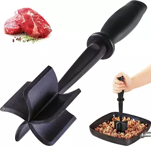 Meat Chopper Masher for Ground Beef - 5 Curved Heat Resistant Blades - Picture 1 of 12