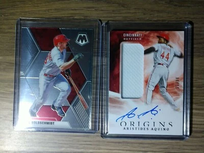 Aristides Aquino 2020 Chronicles/99 Origins RC RPA AUTO y mosaico Paul Goldschmidt Foto 1 de 3