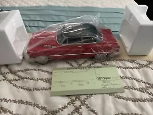 VINTAGE FIFTIES TYPE 1950 RED BUICK BLACK TOP SEDAN TIN CAR 1/18 SCALE JAPAN - Picture 1 of 6
