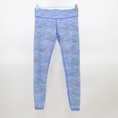 Ivivva Rhythmic Tight Leggings Yoga Pants Girls 12 Blue Purple Space Dye Stretch - Image 1 of 4