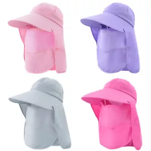 Gorra solar protección UV cuello y cara solapa cubierta tapas para senderismo al aire libre pesca - Imagen 1 de 15