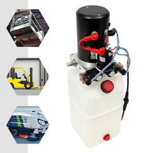 22 Mpa Hydraulic Pump 6 Quart Single Acting Dump Trailer Pump Power Unit DC 12V - Picture 1 of 17