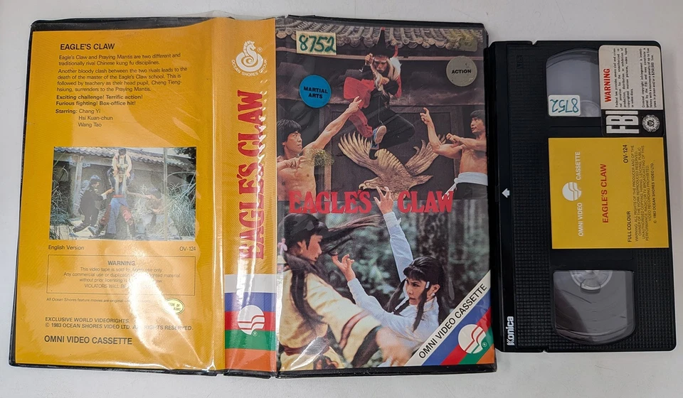 VHS: Eagle's Claw: Ocean Shores/Omni Video, rare martial arts, kung-fu - Image 1 of 1