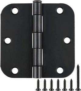 TDCHINGES 30 Pack Rounded Matte Black 30 Pack-no squeak, Black-Rounded - Picture 1 of 8