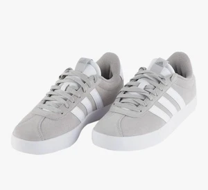 Size 8 - Adidas VL Court 3.0 Grey Silver Metallic Women's ID6280 NIB - Picture 1 of 11