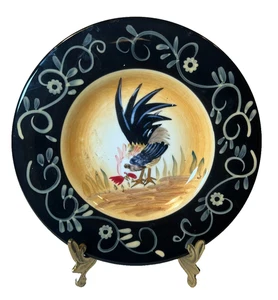 Tripar Tuscan Ceramic ROOSTER DESSERT/SALAD PLATE~Chicken - Picture 1 of 11