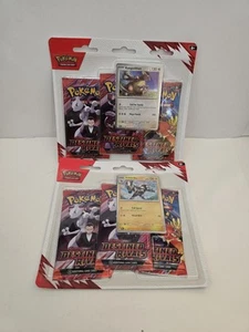 2er Set Pokemon Destined Rivals 3 Pack Booster Blister - Brandneu Sealed - Bild 1 von 4