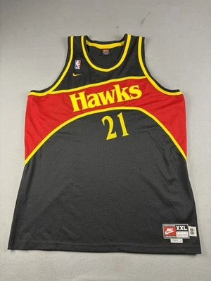 Camiseta de baloncesto vintage Nike Atlanta Hawks Dominique Wilkins #21 para hombre 2XL NBA Foto 1 de 4