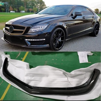 Para Mercedes Benz W218 CLS63 12UP para-choque dianteiro de fibra de carbono divisor de spoiler labial - Imagem 1 de 4