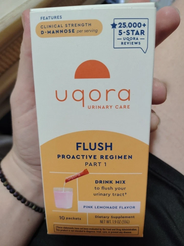 Mezcla de bebidas Uqora Flush parte 1 10 paquetes sabor limonada rosa Foto 1 de 1