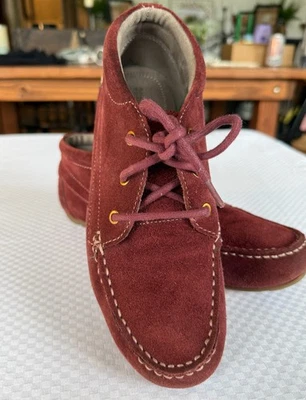 Naturalizer - 女士 Burgundy/RED 麂皮绒皮鞋 - 尺码 7.5-GUC — 第 1/4 张图片