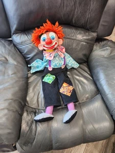 Pelham Cool Clown Ventriloquist Vent/Rod1960s/70s Puppet Figure WORKs Damaged - Picture 1 of 13