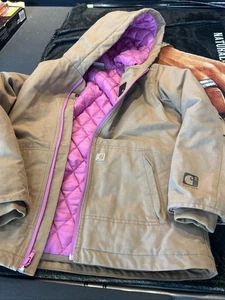Chaqueta con Capucha Carhartt CP9501 Quick Duck Aislada Forrada con Edredón Niñas Talla L-14 - Imagen 1 de 6