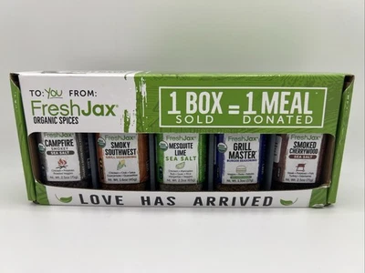 FreshJax Gourmet Spices Grill Juego de Regalo de 5 Botellas Orgánicas Foto 1 de 4