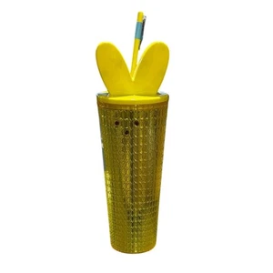 Peeps Bunny Becher gelb 24,5 Unzen BPA-frei doppelwandig neu mit Etikett Glitzer - Bild 1 von 1