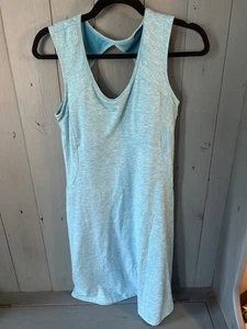 Prana Calico Dress Women’s Sz S Blue Heather Padded Shelf Bra A-Line Tank Active - Picture 1 of 7