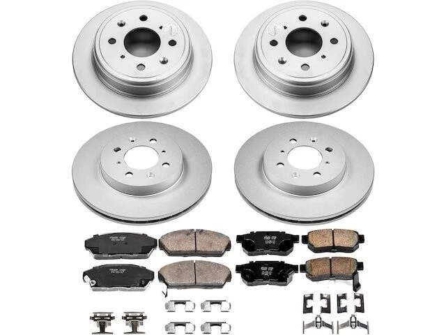 Kit de pastillas de freno y rotor delanteras y traseras para Acura Integra 1991 1990-1993 JD462TN Foto 1 de 1