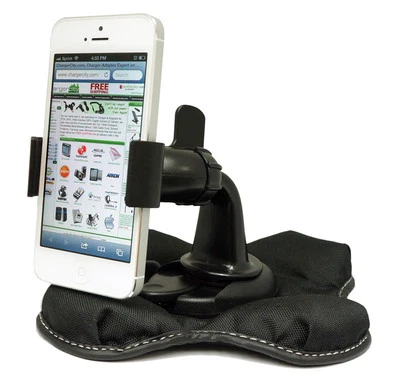 Universal Smartphone Holder w/360° Adjustable Beanbag Dashboard Friction Mount - Image 1 of 4